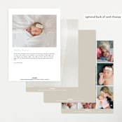 "Angel" - Birth Announcements in White by Phrosné Barwood - Back of Card Options