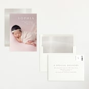 "Angel" - Birth Announcements in White by Phrosné Barwood - Assembled