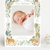 "Jungle Friends" - Birth Announcements in Jungle by Morgan Ramberg - Front