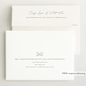 "Hearts and Stripes" - Birth Announcements in Seafoam by Griffinbell Paper Co. - FREE Recipient Addressing