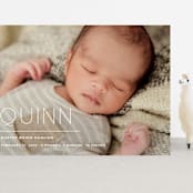 "simply ours" - Birth Announcements in Powder by Sara Hicks Malone - Front