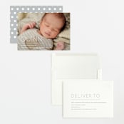 "simply ours" - Birth Announcements in Powder by Sara Hicks Malone - Assembled