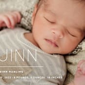 "simply ours" - Birth Announcements in Powder by Sara Hicks Malone - Detail