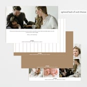 "Crested" - Birth Announcements in Fawn by mo kelley - Back of Card Options