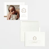 "Crested" - Birth Announcements in Fawn by mo kelley - Assembled