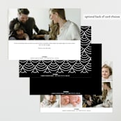 "Clean Lines" - Birth Announcements in Blackboard by Amy Payne - Back of Card Options