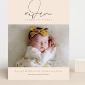 "Signature Babe" - Birth Announcements in Peach by Jessica Williams - Front