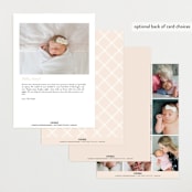 "Signature Babe" - Birth Announcements in Peach by Jessica Williams - Back of Card Options