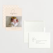 "Signature Babe" - Birth Announcements in Peach by Jessica Williams - Assembled