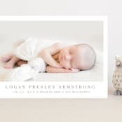 "Menil" - Birth Announcements in Fawn by Megan Davis - Front