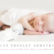 "Menil" - Birth Announcements in Fawn by Megan Davis - Detail