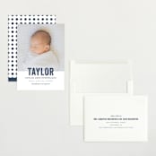 "Statement" - Birth Announcements in Marine by Sara Hicks Malone - Assembled