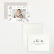 "Special Delivery" - Birth Announcements in Slate by Morgan Ramberg - Assembled
