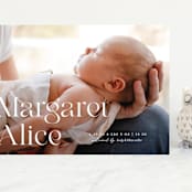 "Perfection" - Birth Announcements in Snow by Pixel and Hank - Front