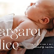 "Perfection" - Birth Announcements in Snow by Pixel and Hank - Detail