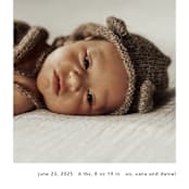 "Simple name" - Birth Announcements in Cotton by Stacey Meacham - Detail
