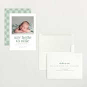"Clarke" - Birth Announcements in Mint by Robert and Stella - Assembled