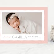 "Sweet scallop" - Birth Announcements in Rose by Robert and Stella - Front