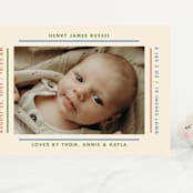 "Framework" - Birth Announcements in Halo by Baumbirdy - Front