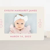 "present perfect" - Birth Announcements in Peony by Megan Davis - Front