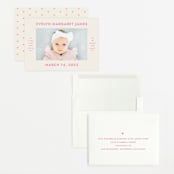"present perfect" - Birth Announcements in Peony by Megan Davis - Assembled