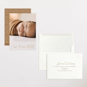"Swaddle" - Birth Announcements in Rust by Stacey Meacham - Assembled