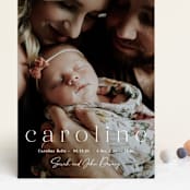 "Classically Stated" - Birth Announcements in Sugar by Sara Hicks Malone - Front