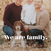 "We Are Family" - Birth Announcements in Cotton by Corinne Malesic - Detail