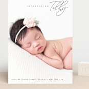 "Nickname Intro" - Birth Announcements in Raven by Olivia Raufman - Front