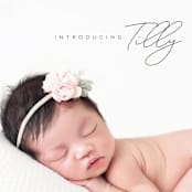 "Nickname Intro" - Birth Announcements in Raven by Olivia Raufman - Detail
