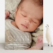 "simply ours" - Birth Announcements in Powder by Sara Hicks Malone - Front
