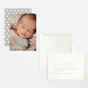 "simply ours" - Birth Announcements in Powder by Sara Hicks Malone - Assembled