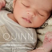 "simply ours" - Birth Announcements in Powder by Sara Hicks Malone - Detail