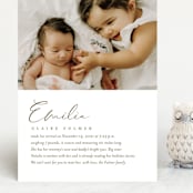 "Our Story" - Birth Announcements in Chocolate by Jessica Williams - Front