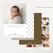 "Our Story" - Birth Announcements in Chocolate by Jessica Williams - Back of Card Options