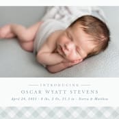 "Checked" - Birth Announcements in Sky by Lea Delaveris - Detail