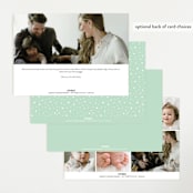 "Outnumbered" - Birth Announcements in Snow by Olivia Raufman - Back of Card Options