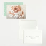 "Outnumbered" - Birth Announcements in Snow by Olivia Raufman - Assembled