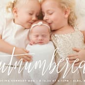 "Outnumbered" - Birth Announcements in Snow by Olivia Raufman - Detail