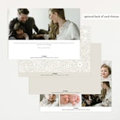 "Sweeping Name" - Birth Announcements in Cloud by Alethea and Ruth - Back of Card Options