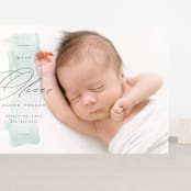 "Fresh Paint" - Birth Announcements in Aqua by Michelle Taylor - Front