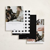 "Just Me" - Birth Announcements in Midnight by Lehan Veenker - Back of Card Options