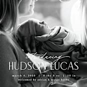 "Little Introduction" - Birth Announcements in Stone by Pixel and Hank - Detail