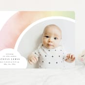 "Pretty Rainbow" - Birth Announcements in Rainbow by Lori Wemple - Front