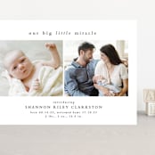 "Big little miracle" - Birth Announcements in Puddle by Lea Delaveris - Front