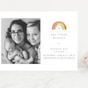 "Our Little Rainbow" - Birth Announcements in Bright by Pixel and Hank - Front