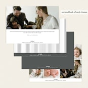 "Fancy for Two" - Birth Announcements in Frost by Jessica Williams - Back of Card Options