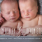 "Fancy for Two" - Birth Announcements in Frost by Jessica Williams - Detail