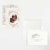 "Wildflower" - Birth Announcements in Eggshell by Itsy Belle Studio - Assembled