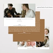 "Swaddle" - Birth Announcements in Rust by Stacey Meacham - Back of Card Options